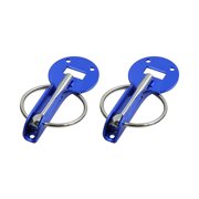 Universal Alloy Mount Bonnet Hood Pin Pins Lock Latch Kit Racing Sport Car Blue