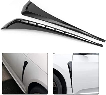 Matt Black Car Air Outlet Fender,Universal Car Fender Vent Cover Stickers Decorative Strip Fit