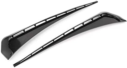 Glossy Black Car Air Outlet Fender,Universal Car Fender Vent Cover Stickers Decorative Strip Fit