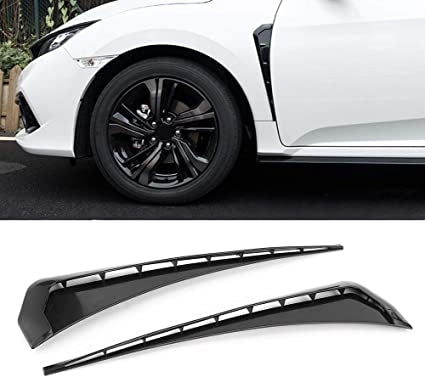 Matt Black Car Air Outlet Fender,Universal Car Fender Vent Cover Stickers Decorative Strip Fit