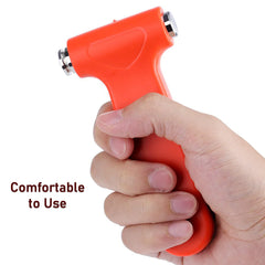 Car Safety Hammer - Emergency Rescue Tool With Window Breaker & Seatbelt Cutter