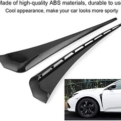 Matt Black Car Air Outlet Fender,Universal Car Fender Vent Cover Stickers Decorative Strip Fit