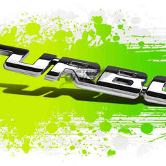 1 Pc Car 3D TURBO Chrome Logo Aluminium Alloy Metal Emblem Badge Sticker Decal Red New