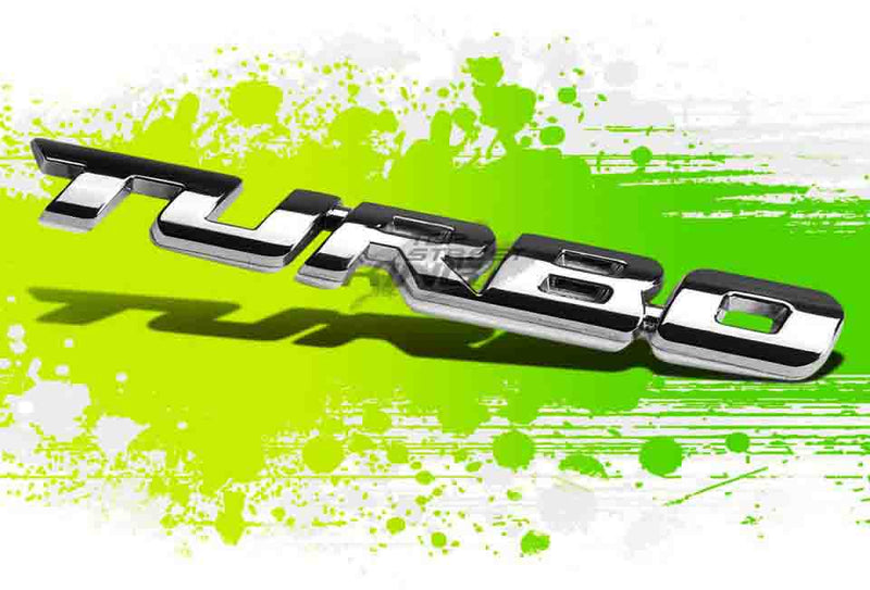 1 Pc Car 3D TURBO Chrome Logo Aluminium Alloy Metal Emblem Badge Sticker Decal Red New
