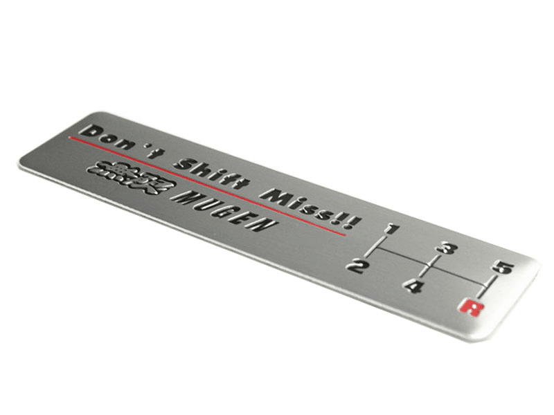 1 Pc Mugen/Wolf Don't Shift Miss! Aluminum Alloy Vip Racing Badge Decals Car Body Sticker Emblem