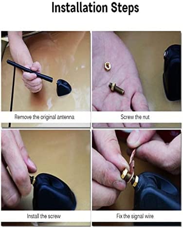 1 Pc Shark Antenna, Fin Roof Aerial Base Radio Signal For Car SUV Truck Van, Super Functional With Adhesive Tape Base-Carbon Black