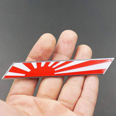 1 Pc Universal Car Japan Rising Sun Flag Aluminium Badge Emblem Decal Sticker For Trunk Front Grille Side for Fender