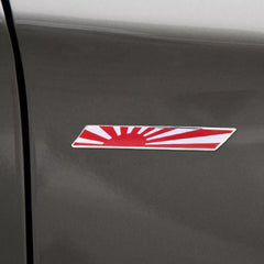 1 Pc Universal Car Japan Rising Sun Flag Aluminium Badge Emblem Decal Sticker For Trunk Front Grille Side for Fender