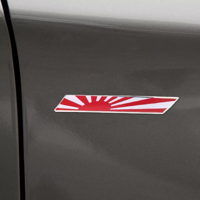 1 Pc Universal Car Japan Rising Sun Flag Aluminium Badge Emblem Decal Sticker For Trunk Front Grille Side for Fender
