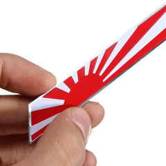 1 Pc Universal Car Japan Rising Sun Flag Aluminium Badge Emblem Decal Sticker For Trunk Front Grille Side for Fender