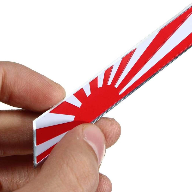 1 Pc Universal Car Japan Rising Sun Flag Aluminium Badge Emblem Decal Sticker For Trunk Front Grille Side for Fender