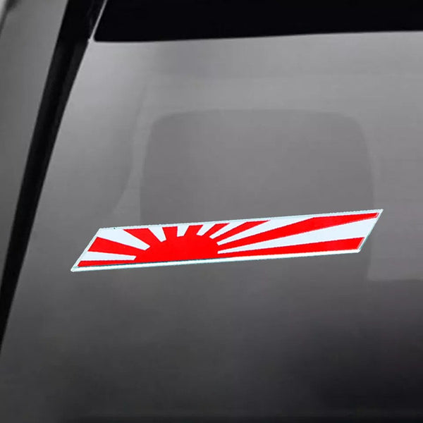 1 Pc Universal Car Japan Rising Sun Flag Aluminium Badge Emblem Decal Sticker For Trunk Front Grille Side for Fender