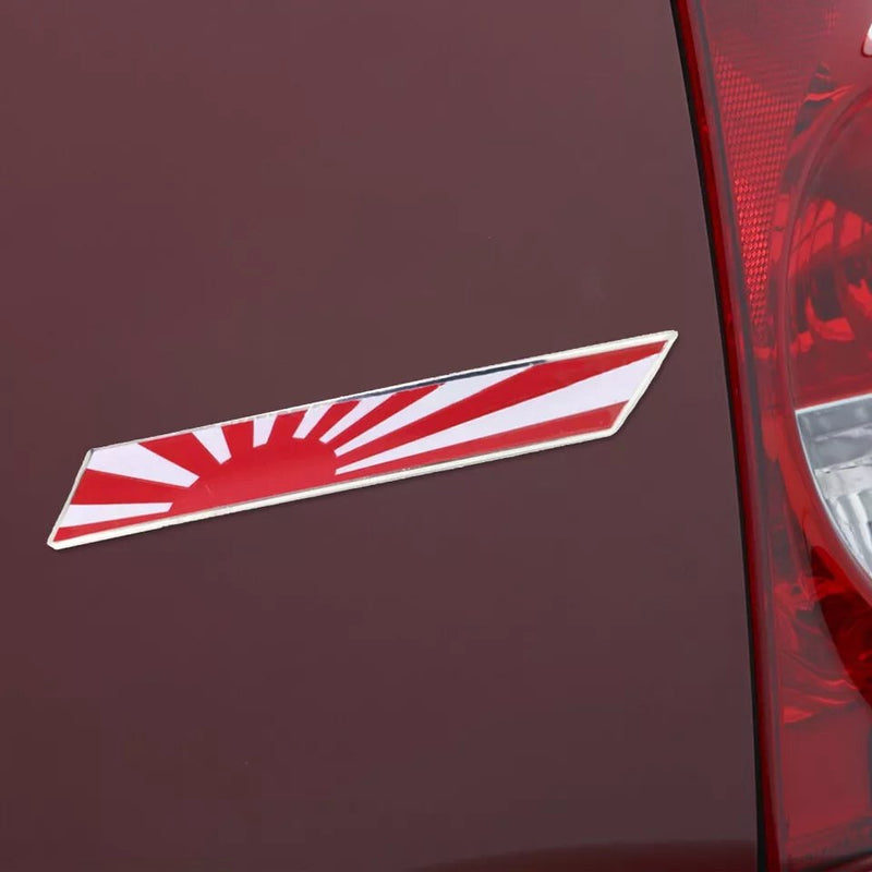 1 Pc Universal Car Japan Rising Sun Flag Aluminium Badge Emblem Decal Sticker For Trunk Front Grille Side for Fender