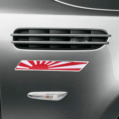 1 Pc Universal Car Japan Rising Sun Flag Aluminium Badge Emblem Decal Sticker For Trunk Front Grille Side for Fender