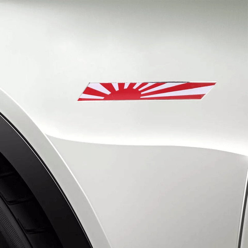 1 Pc Universal Car Japan Rising Sun Flag Aluminium Badge Emblem Decal Sticker For Trunk Front Grille Side for Fender