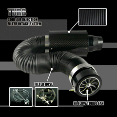 1 Set Car Air Filter Intake Modification High Flow of Pure Carbon Fiber Air Black