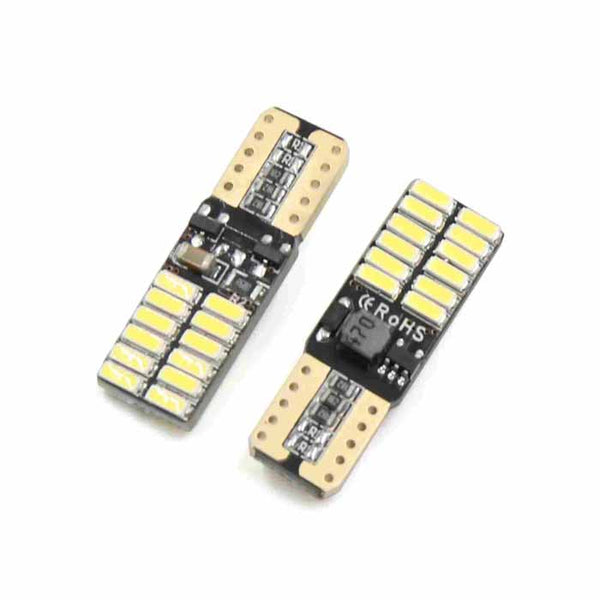 10 Pcs Canbus White T10 W5W 24 4014-Surface Mount Device-LED Car Light Bulbs Wedge Lamp 2825 194