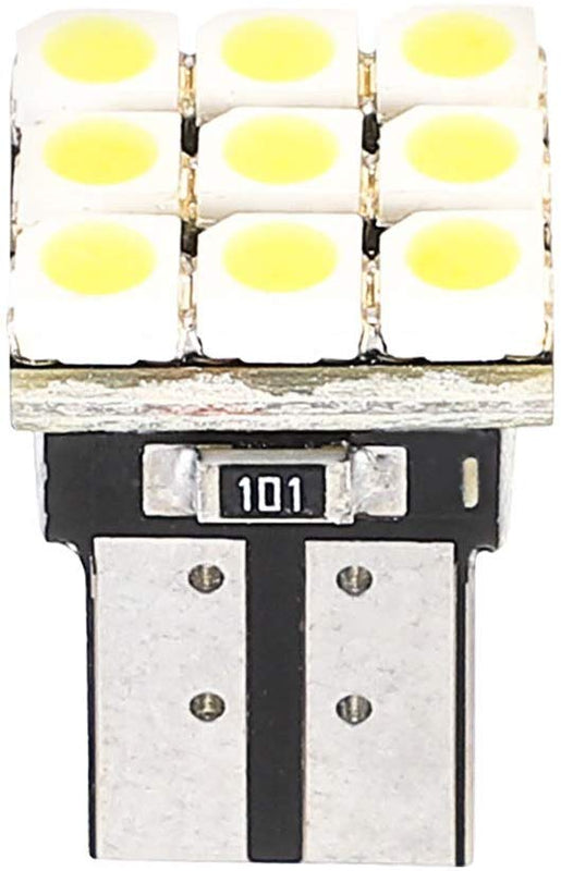 10 Pcs T10 9LEDS BLUE Car Interior LED Bulbs Instrument Lights License Plate Reading Light Width Lamp DC 12V