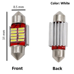 2pcs 31mm 10smd LED 12V Non Polar Canbus Error Free | No Error Car Panel Interior Roof Light Bulb | Dome Reading Lamp | Festoon Light Bulb LED for Car