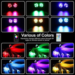1000* Fiber Optic RGBW LED Car Shooting Meteor Star Roof Headliner Light Kit 16W