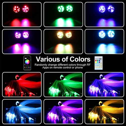 1000* Fiber Optic RGBW LED Car Shooting Meteor Star Roof Headliner Light Kit 16W