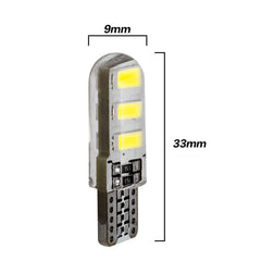 10pc White T10 6 SMD 5W CANBUS ERROR FREE Silica Silicone 194 168 LED Light Bulbs
