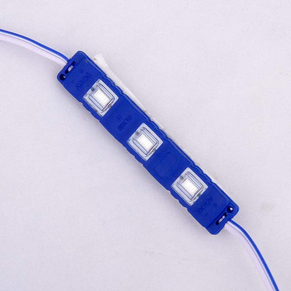10pcs 3 LED SMD Blue Light 18W 1573LM 180 Degrees 5730 Injection Module Light Strip DC 12V