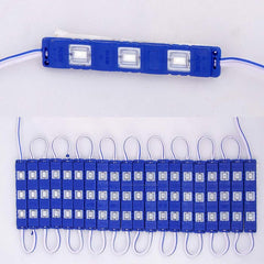 10pcs 3 LED SMD Blue Light 18W 1573LM 180 Degrees 5730 Injection Module Light Strip DC 12V