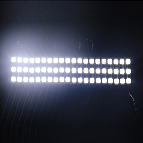10pcs 3 LED SMD White Light 18W 1573LM 180 Degrees 5730 Injection Module Light Strip DC 12V