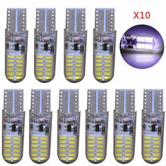 10PCS T10 194 168 LED Strobe Flash Dilicon Gel Light 24LED Bright Light Bulb