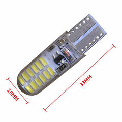 10PCS T10 194 168 LED Strobe Flash Dilicon Gel Light 24LED Bright Light Bulb