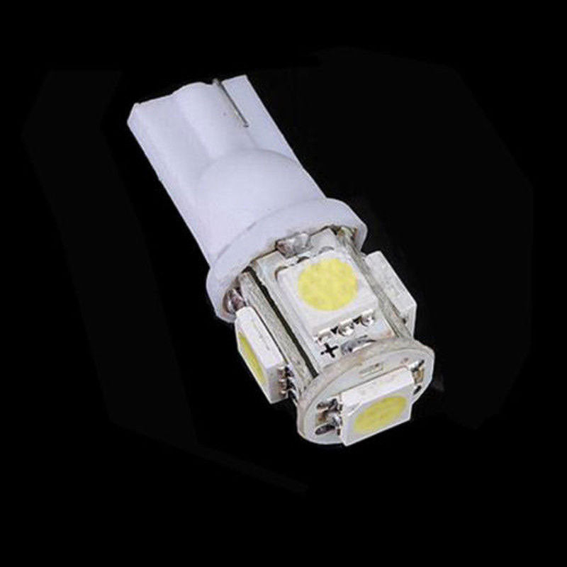 10pcs T10 5 SMD White 5050 W5W Car Interior Side Wedge Bulbs Clearance lamp(1003)