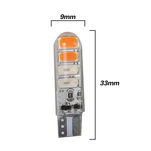 10pcs T10 Car Bike Parking Lights Led 6 SMD Red Blue Flashing Police Style for Motorcycles Bikes Scooty