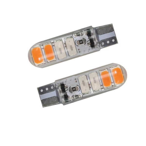 10pcs T10 Car Bike Parking Lights Led 6 SMD Red Blue Flashing Police Style for Motorcycles Bikes Scooty