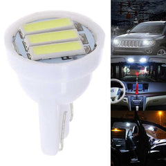 10pcs T10 White 3 SMD 7020 LED 1W W5W Car Interior Side Wedge Bulbs Clearance lamp(1007)