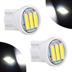 10pcs T10 White 3 SMD 7020 LED 1W W5W Car Interior Side Wedge Bulbs Clearance lamp(1007)