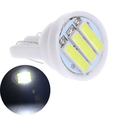10pcs T10 White 3 SMD 7020 LED 1W W5W Car Interior Side Wedge Bulbs Clearance lamp(1007)