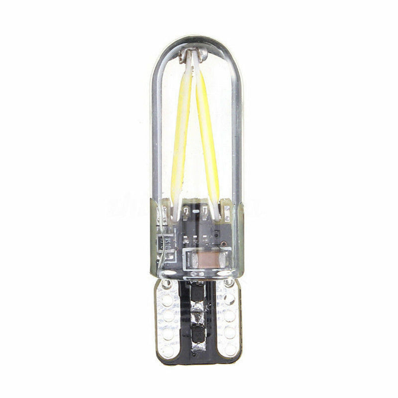 10pcs T10 White Glass 194 168 W5W COB LED Car CANBUS Glass License Plate Light Bulb White