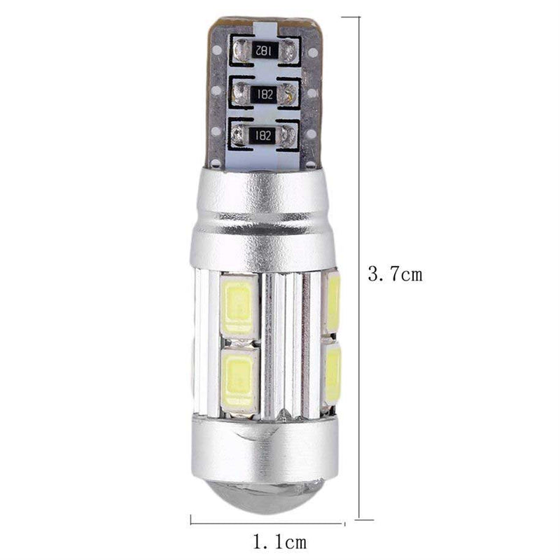 10pcs T10 White LED 10 SMD 5630 Canbus Error Free Car Wedge Light Bulb W5W 194 168(1017)