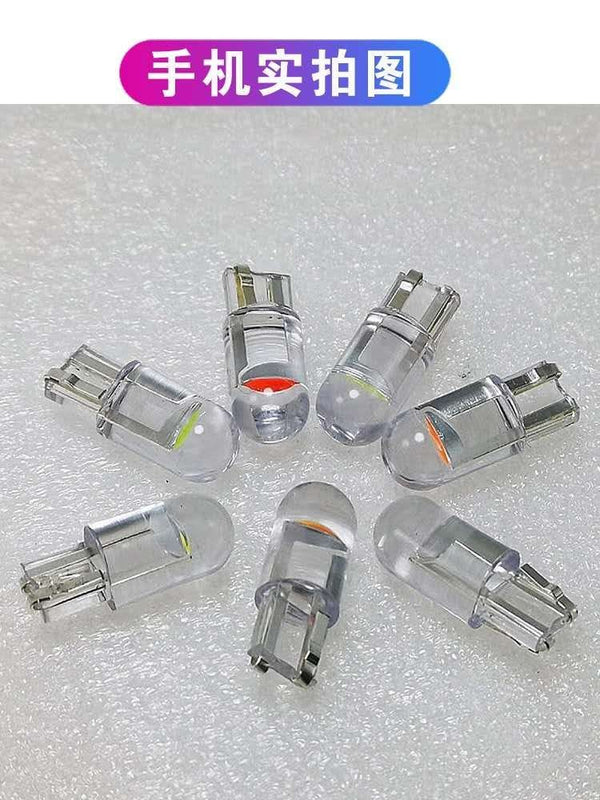 10pcs White T10 Crystal Glass LED Light Bulbs