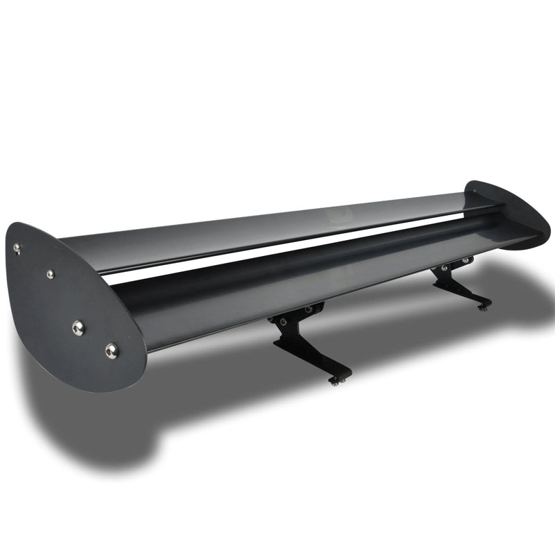 110CM 43'' Hatchback Black Universal Aluminum Adjustable Double Deck GT Rear Wing Spoiler