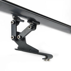 110CM 43'' Hatchback Black Universal Aluminum Adjustable Double Deck GT Rear Wing Spoiler