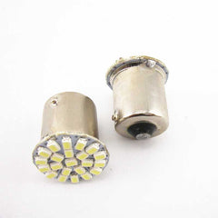 2 Pcs 22SMD Blue LED 1156 BA15S Tail Turn Signal Lights Reversing Bulbs