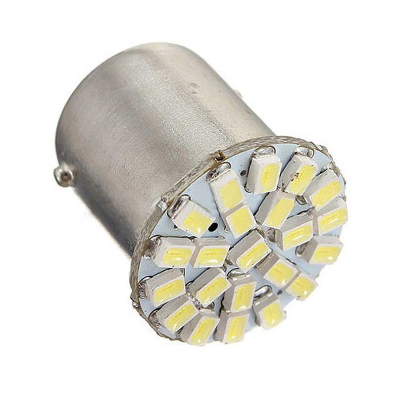 2 Pcs 22SMD Blue LED 1156 BA15S Tail Turn Signal Lights Reversing Bulbs