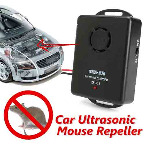 Car Ultrasonic Mouse Repeller 12V Car Truck Engine Pest Rat Repellents Rodent Controller Deterrent High-efficiency Power-saving