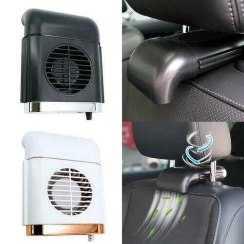Mini USB Car Seat Back Fan Portable Vehicle 3-Speed Cooling Cooler Headrest Fan
