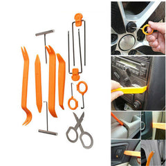 12Pcs Car Audio Door Clip Panel Trim Dashboard Kit Radio CD Removal Pry Tool Set