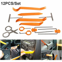 12Pcs Car Audio Door Clip Panel Trim Dashboard Kit Radio CD Removal Pry Tool Set