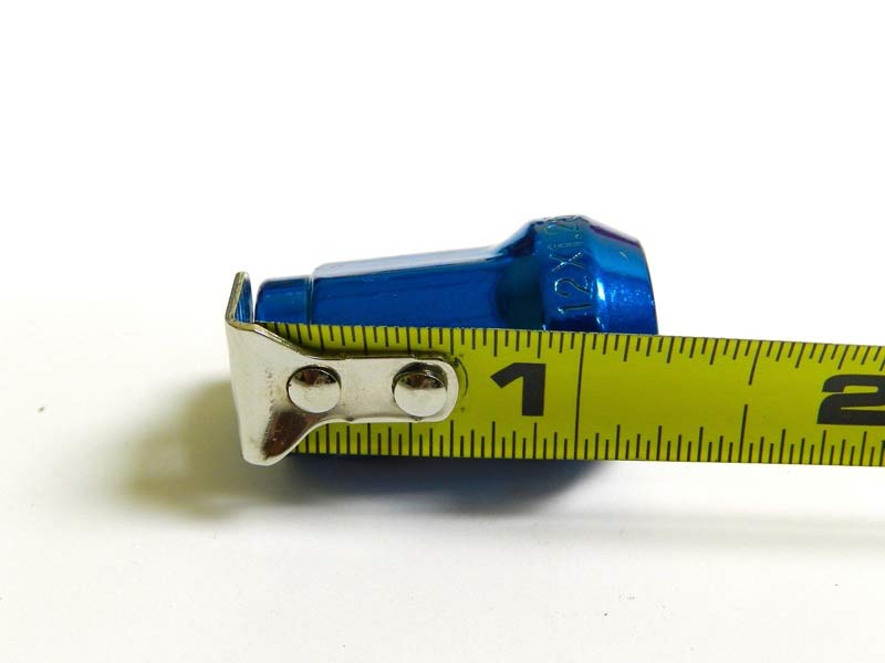 16 Pcs M12x1.5mm Blue Security Locking Heptagon Closed Ended Lug Nuts for Car