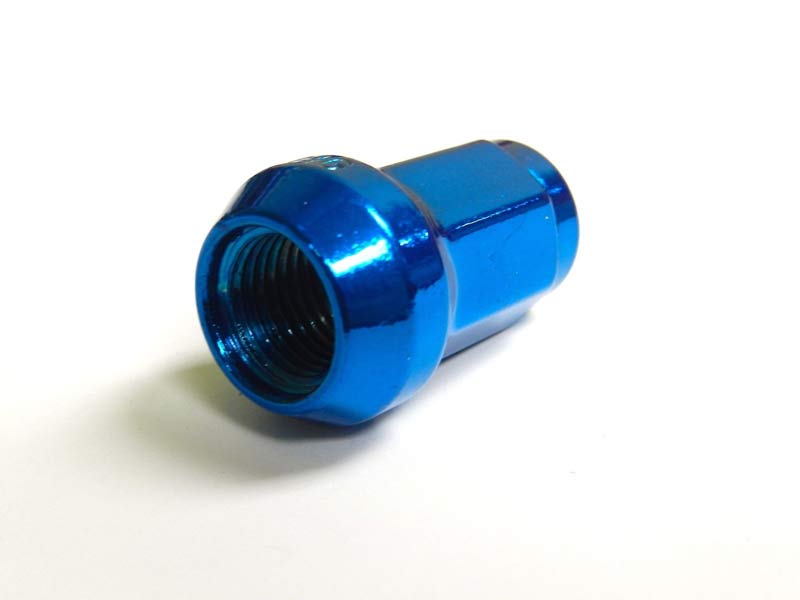 16 Pcs M12x1.5mm Blue Security Locking Heptagon Closed Ended Lug Nuts for Car